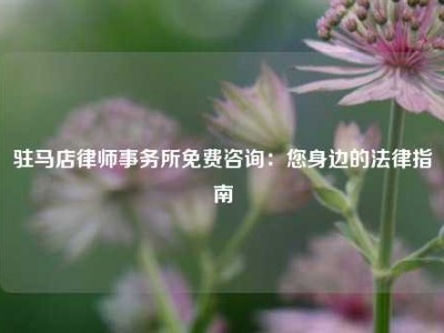 驻马店律师事务所免费咨询：您身边的法律指南