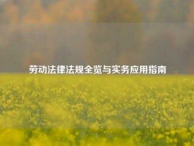 劳动法律法规全览与实务应用指南